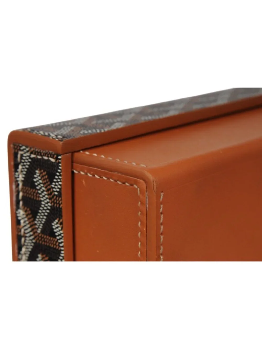 Goyard Montre De Voyage Eight Watch Box Black Tan Travel Trunk Case Buckle Strap